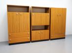 3 vintage wandmeubels jaren 70, Huis en Inrichting, Kasten | Wandmeubels, Gebruikt, ., Met deur(en), Minder dan 150 cm