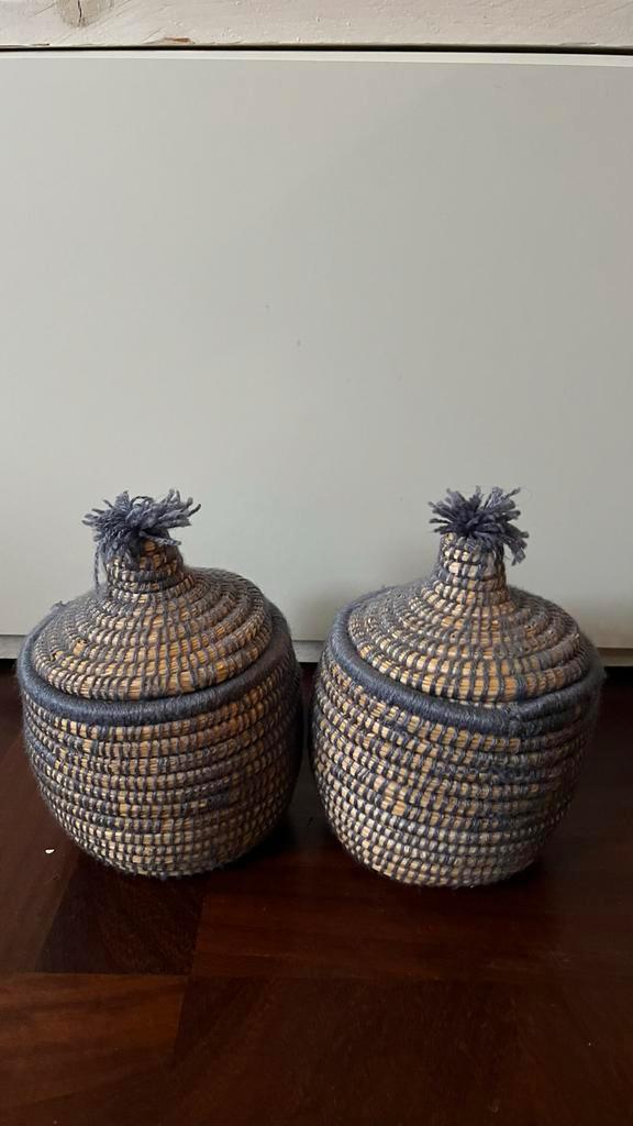 Marokkaanse decoratie mandjes, Huis en Inrichting, Woonaccessoires | Kisten, Zo goed als nieuw, Minder dan 50 cm, Overige materialen
