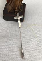 Zilveren (925) Reversspeld kruisje, 4 tot 7 cm, Gebruikt, Ophalen of Verzenden, Zilver