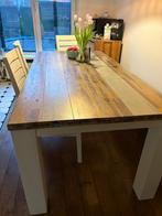 Houten eettafel inclusief stoelen, Ophalen, 50 tot 100 cm, Zo goed als nieuw, Vijf personen of meer