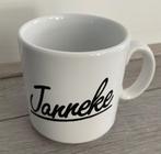 Mok/ beker met naam Janneke, Ophalen of Verzenden, Zo goed als nieuw, Overige stijlen, Kop(pen) en/of Schotel(s)