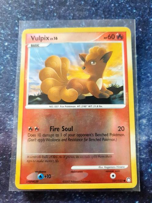 Pokémon kaart Vulpix Reverse #107 Mysterious Treasures, Hobby en Vrije tijd, Verzamelkaartspellen | Pokémon, Zo goed als nieuw
