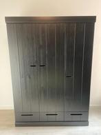 WOOOD Kledingkast Connect Zwart - 140x195x53 cm, Huis en Inrichting, Ophalen, 100 tot 150 cm, Zo goed als nieuw, Met hangruimte