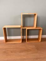 3 houten wandboxen / kubus boxen, Ophalen of Verzenden, Zo goed als nieuw
