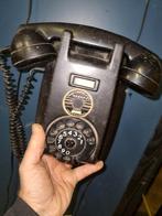 Vintage zwarte bakeliet Heemaf PTT wand telefoon, Ophalen of Verzenden