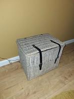 Grote rieten opbergmand met deksel, Huis en Inrichting, Woonaccessoires | Kisten, Overige materialen, Gebruikt, 50 tot 100 cm