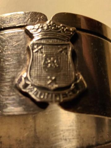 Wapen van Klundert/ Servetring verzilverd beschikbaar voor biedingen