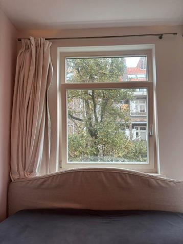 IKEA Bedframe 180x200, Beige Linnen + Lattenbodem - afbeelding 3