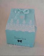 Cadeaudoosje Sweet Love blauw | geboortebedankje jongen, Hobby en Vrije tijd, Feestartikelen, Ophalen of Verzenden, Nieuw, Feestartikel