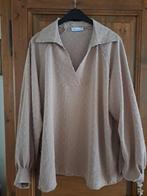 Prachtige camelblouse met bolletjes (44/46/XXL), Verzenden, Zo goed als nieuw, Maat 46/48 (XL) of groter, Beige