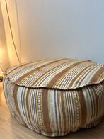 Gestreept kleurrijke Poef / Voetenbank, Huis en Inrichting, Banken | Voetenbanken en Poefen, Ophalen, Rond, Nieuw, Minder dan 50 cm