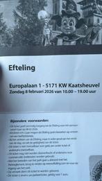 Kaartje Efteling op zondag 8 februari, Tickets en Kaartjes, Twee personen, Ticket of Toegangskaart