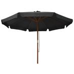 Parasol met houten paal 330 cm antraciet gratis bezorgd, Ophalen of Verzenden