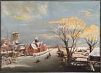 H. Timmermans - Winterlandschap -  Olieverf op doek, Antiek en Kunst, Kunst | Schilderijen | Klassiek, Ophalen of Verzenden