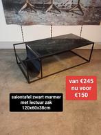 Nieuwe salontafel zwart marmer met lectuur zak 120x60cm €150, Ophalen, ., Nieuw, .