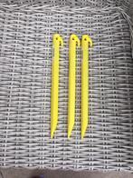 Tentharingen kunststof 31cm geel 3x, Ophalen of Verzenden, Nieuw