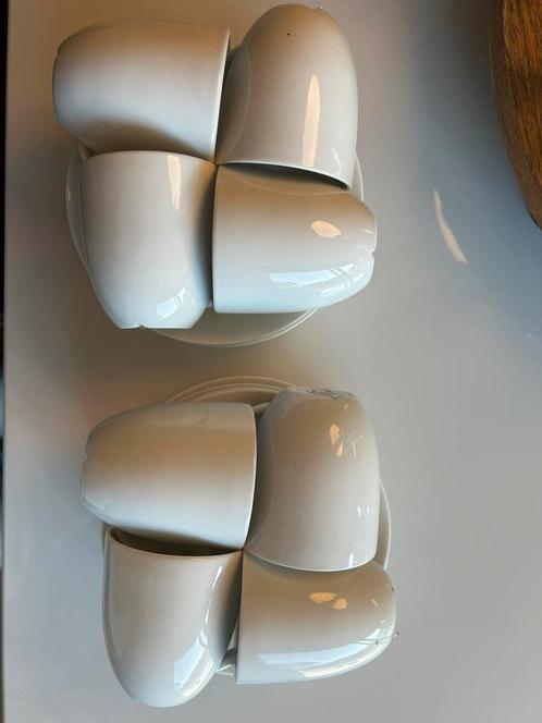 Acht koffie/espresso kopjes en schotels VTwonen (ivoorwit), Huis en Inrichting, Keuken | Servies, Zo goed als nieuw, Kop(pen) en/of Schotel(s)