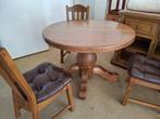 ronde eettafel met 4 stoelen, Huis en Inrichting, Ophalen, Gebruikt, 100 tot 150 cm, 100 tot 150 cm
