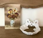 Wit geëmailleerde gietijzeren bekerhouder badkameraccessoire, Huis en Inrichting, Badkamer | Badtextiel en Accessoires, Ophalen of Verzenden