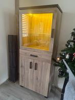Vitrinekast profijt meubel houtlook, Ophalen, 50 tot 100 cm, Zo goed als nieuw, 150 tot 200 cm
