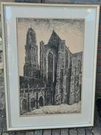 DOM KERK UTRECHT REPR VAN EEN PENTEKENING, Antiek en Kunst, Ophalen