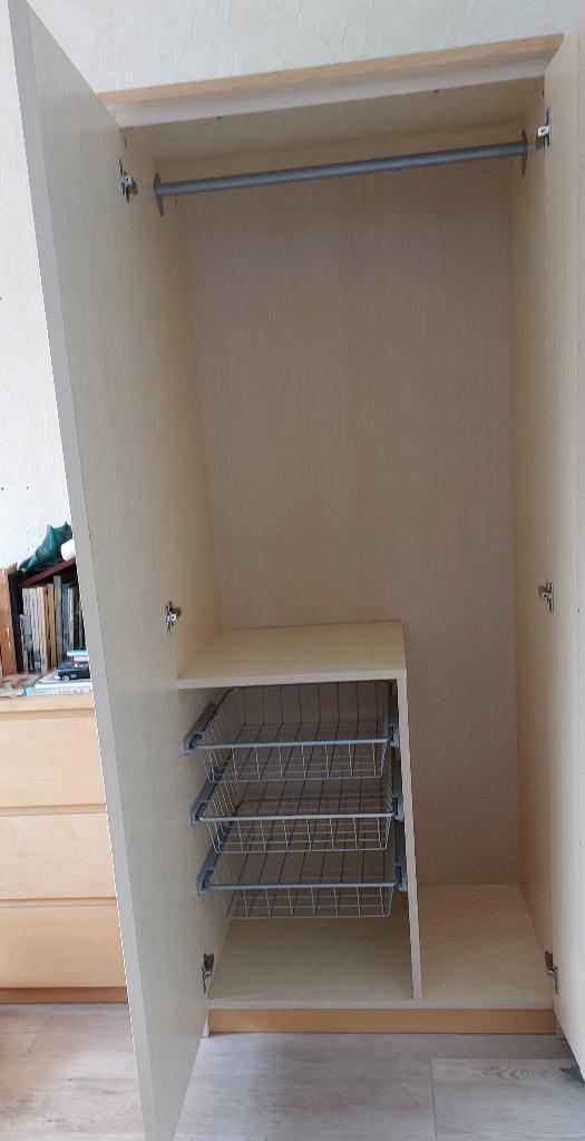 Ikea Malm Kledingkast, Huis en Inrichting, Kasten | Kledingkasten, Gebruikt, 150 tot 200 cm, 100 tot 150 cm, 50 tot 75 cm, Met deur(en)
