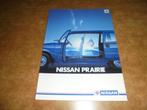 brochure Nissan Prairie  1985, Overige merken, Ophalen of Verzenden, Zo goed als nieuw