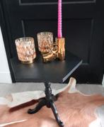 Antieke wijntafeltje mat zwart, Antiek en Kunst, Ophalen of Verzenden