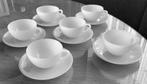 Arcopal France - wit glazen mokka kopje - 6 stuks, Antiek en Kunst, Antiek | Servies compleet, Ophalen of Verzenden