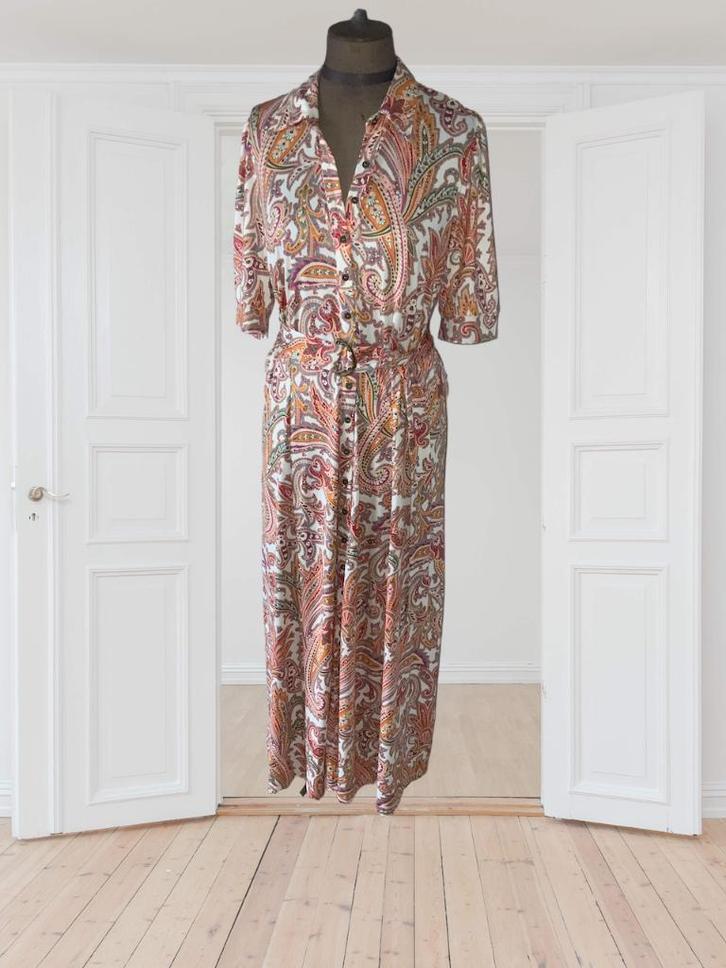Jurk K-Design xxl, Kleding | Dames, Jurken, Zo goed als nieuw, Maat 46/48 (XL) of groter, Blauw, Onder de knie, Verzenden