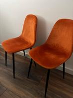 2x Oranje stoel, Huis en Inrichting, Stoelen, Ophalen, Gebruikt, Overige kleuren, Eén