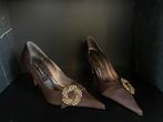 Mooie pumps van Ashley Brooke - amper gedragen - maat 39, Pumps, Bruin, Ophalen of Verzenden, Zo goed als nieuw