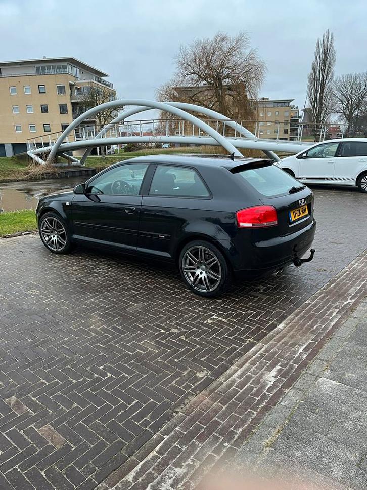 Audi A3 2.0 TDI 125KW Quattro 3D 2008 Zwart, Auto's, Audi, A3, Diesel, E, Hatchback, Handgeschakeld, Origineel Nederlands, Zwart