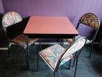 Formica tafel uitklapbaar met stoelen set 70's, Ophalen