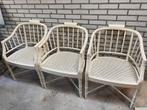 4 vintage bamboo stoelen met webbing Adler/ Baker fourniture, Ophalen of Verzenden, Bruin, Twee