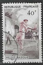 Frankrijk 1956 - Yvert 1073 - Pelota vasca - Baskenland (ST), Verzenden, Gestempeld