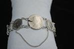 Zilveren Dubbeltjes Armband  met Bakslot, Sieraden, Tassen en Uiterlijk, Armbanden, Verzenden, Zo goed als nieuw, Zilver, Zilver
