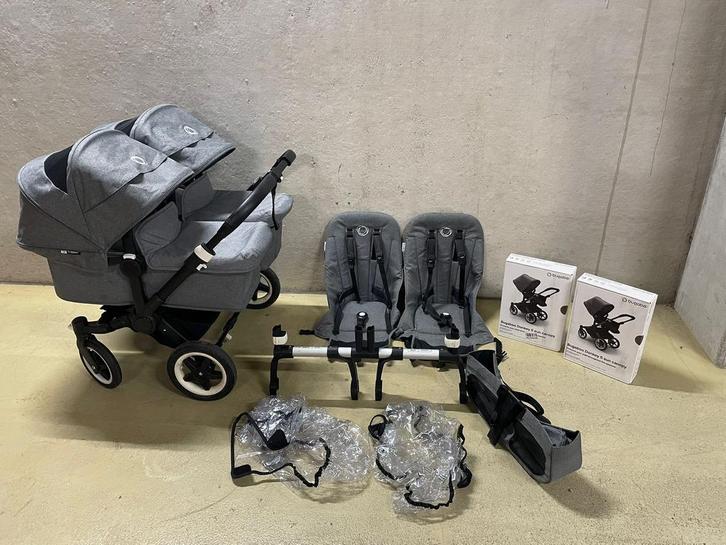 Bugaboo donkey 2-5 Twin grijs-zwart, Kinderen en Baby's, Kinderwagens en Combinaties, Zo goed als nieuw, Combiwagen, Bugaboo, Duowagen