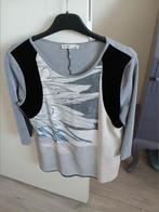 Grijs/zwart truitje/blouse, maat S, Verzenden, Zo goed als nieuw, Maat 36 (S), Grijs