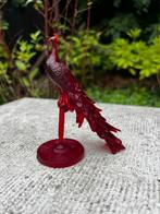3D Geprinte Pauw - Letterbak Beeldje rood, Ophalen of Verzenden