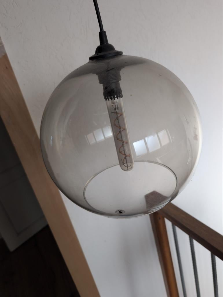 2x hanglamp ikea, Ophalen, Gebruikt, Glas, Modern