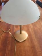 Messing tafellamp, Huis en Inrichting, Lampen | Tafellampen, Ophalen of Verzenden, Gebruikt, Glas, Minder dan 50 cm