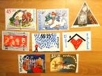 Bedankkaarten  Kinderzegels – 8x (S-Kaart), Verzenden, Na 1940, Gestempeld
