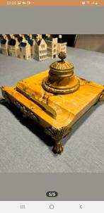 19e Franse marmeren bronzen inktpot intstel, Ophalen of Verzenden