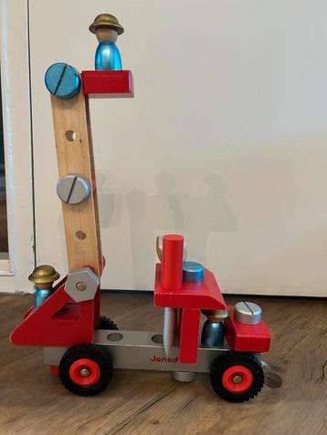 Janod Houten Brandweerauto beschikbaar voor biedingen