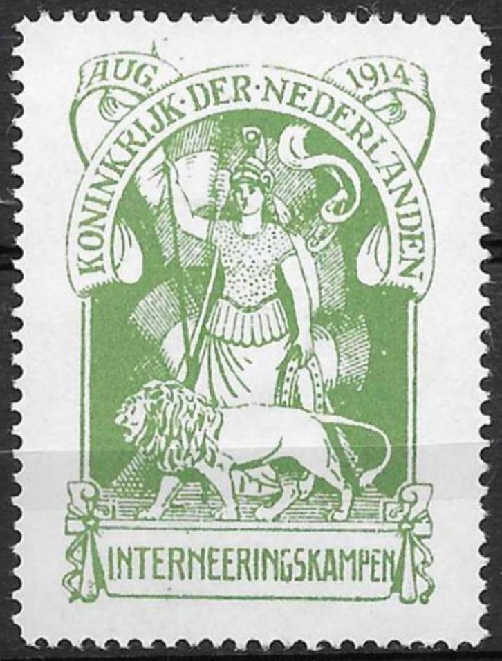 1917, Interneringszegels IN1 getand - FACSIMILE {C17}, Postzegels en Munten, Postzegels | Nederland, T/m 1940, Ophalen of Verzenden