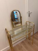 Antieke messing kaptafel, Huis en Inrichting, Tafels | Kaptafels, Ophalen, Gebruikt, 50 tot 100 cm, Minder dan 100 cm