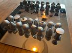 Schaakspel - Spiegelbord met metalen stukken, Een of twee spelers, Ophalen, Nieuw