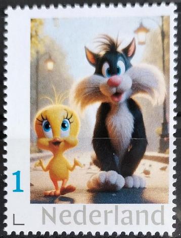 Persoonlijke Postzegel Tweety en Silvester Postfris. beschikbaar voor biedingen