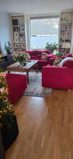 Gratis af te halen: 3-delig bankstel, Huis en Inrichting, Banken | Bankstellen, Ophalen, Gebruikt, 75 tot 100 cm, Rechte bank